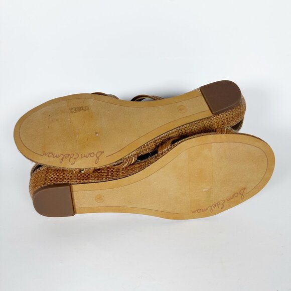 Sam Edelman Danica Gladiator Wedge Sandal Boho Woven Strappy Beaded Ankle Strap - Picture 11 of 12